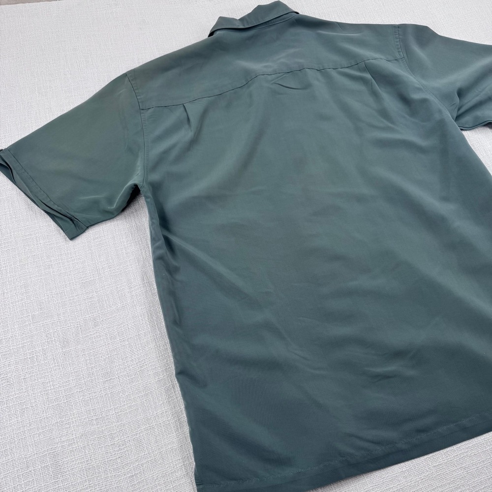Havanera Co Mens Slate Green Embroidered Camp Shirt Short Sleeve Bowling Retro - Picture 9 of 9